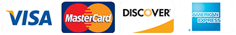 VISA, MasterCard, Discover, and American Express Logos